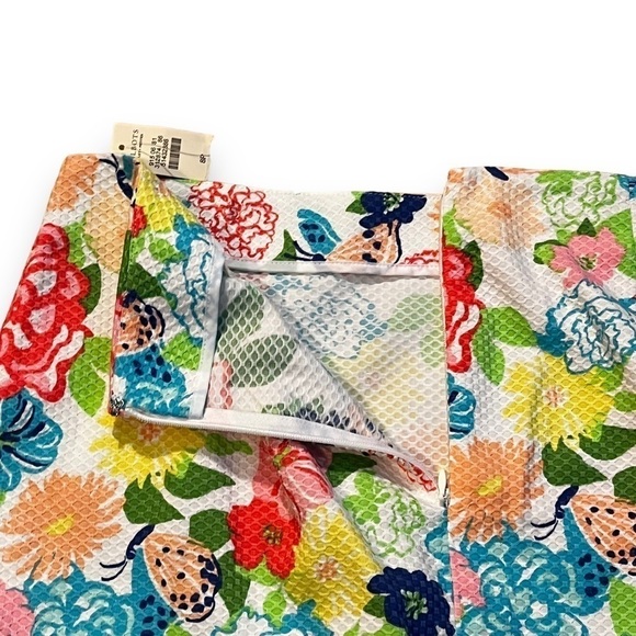 New Talbots Pencil Skirt Floral Print Size 8 PETITE Colorful Preppy work wear - Picture 4 of 6